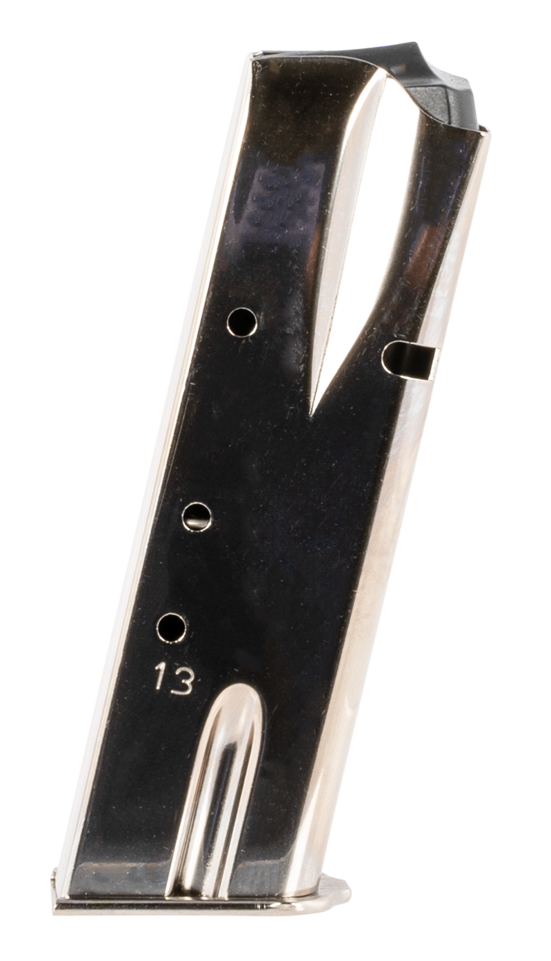 Mec-Gar MGBRHP13N Browning Hi-Power 9mm Luger 13rd Nickel Detachable Magazine