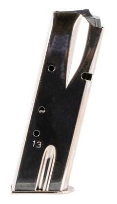 Mec-Gar MGBRHP13N Browning Hi-Power 9mm Luger 13rd Nickel Detachable Magazine