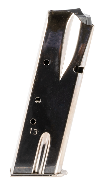 Mec-Gar MGBRHP13N Browning Hi-Power 9mm Luger 13rd Nickel Detachable Magazine