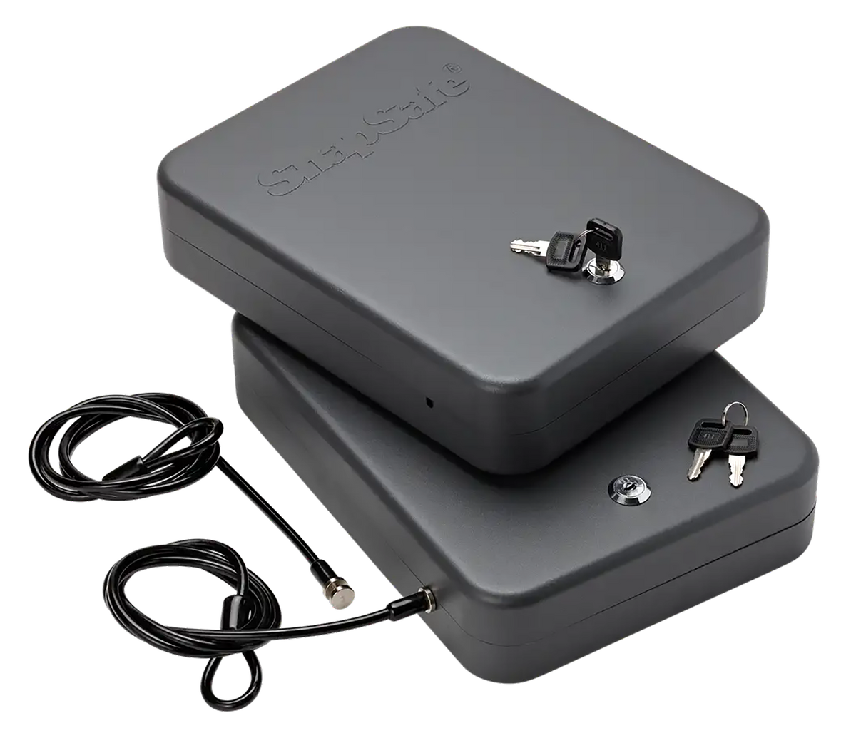 SnapSafe 75221 Lock Box 2XL Keyed Alike 2-Pack Black 16 Gauge Steel Pistol Safe