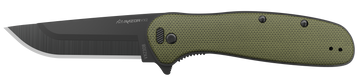 Outdoor Edge Razor VX2 3" Folding Plain 420J2 SS Green G10 Handle EDC Knife