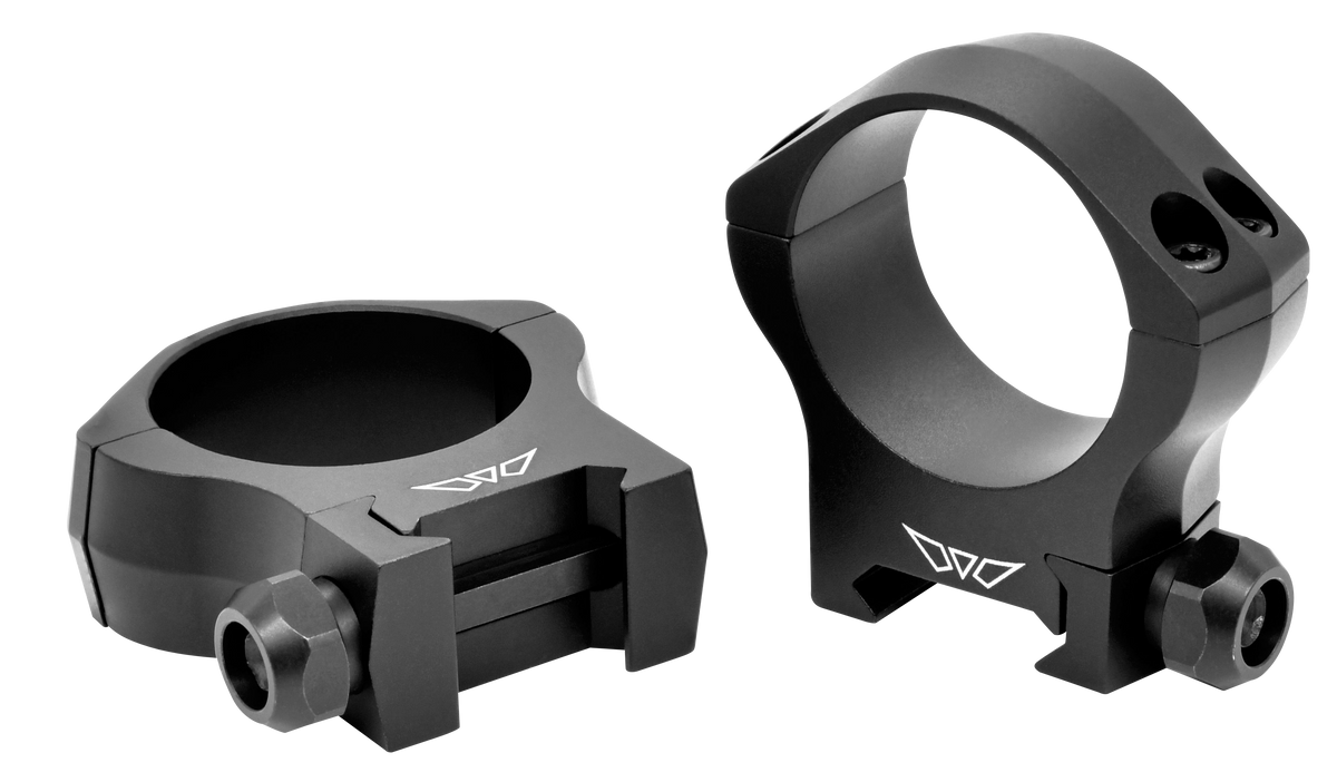 Warne 7221M Mountain Tech 34mm Medium Matte Black 0 MOA Scope Rings