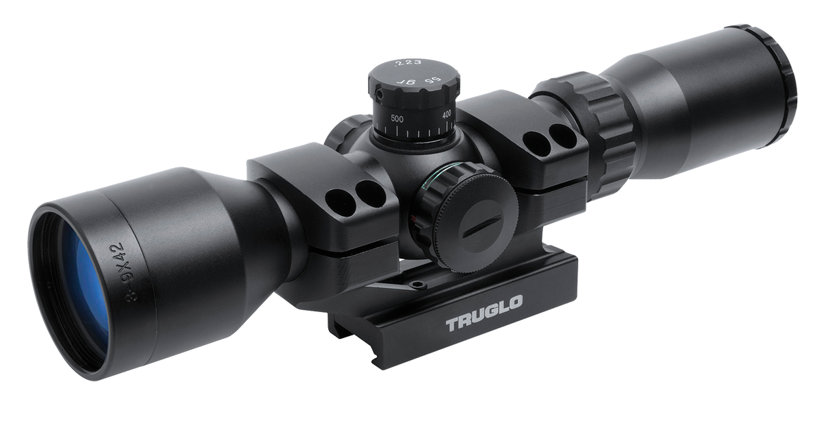 TruGlo Tru-Brite 30 3-9x 42mm 30mm Tube Illuminated Duplex Mil-Dot Matte Black Rifle Scope