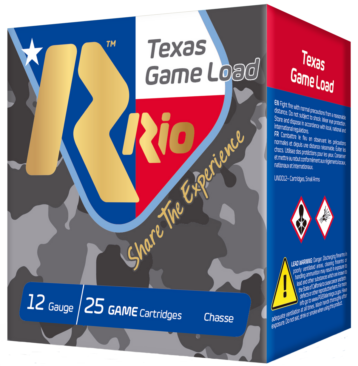 Rio Ammunition Texas Game Load 12 Gauge 2.75" 1-1/4 oz #7.5 Shot 25 Rd - Box or Case