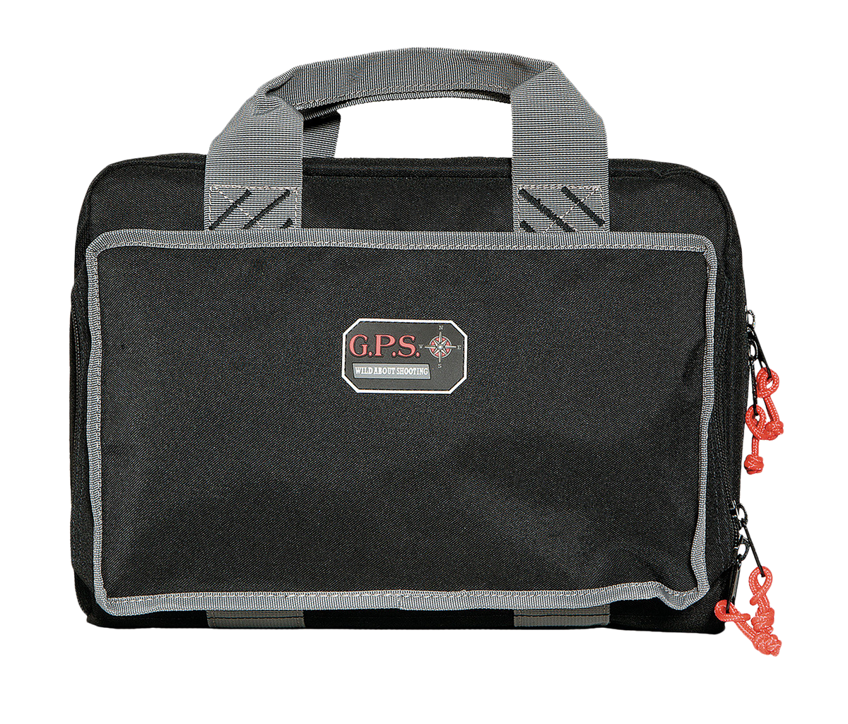 G*Outdoors Quad 1310PC Pistol Range Bag Black Nylon Holds 4 Handguns