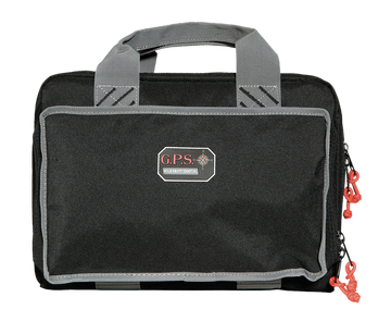 G*Outdoors Quad 1310PC Pistol Range Bag Black Nylon Holds 4 Handguns