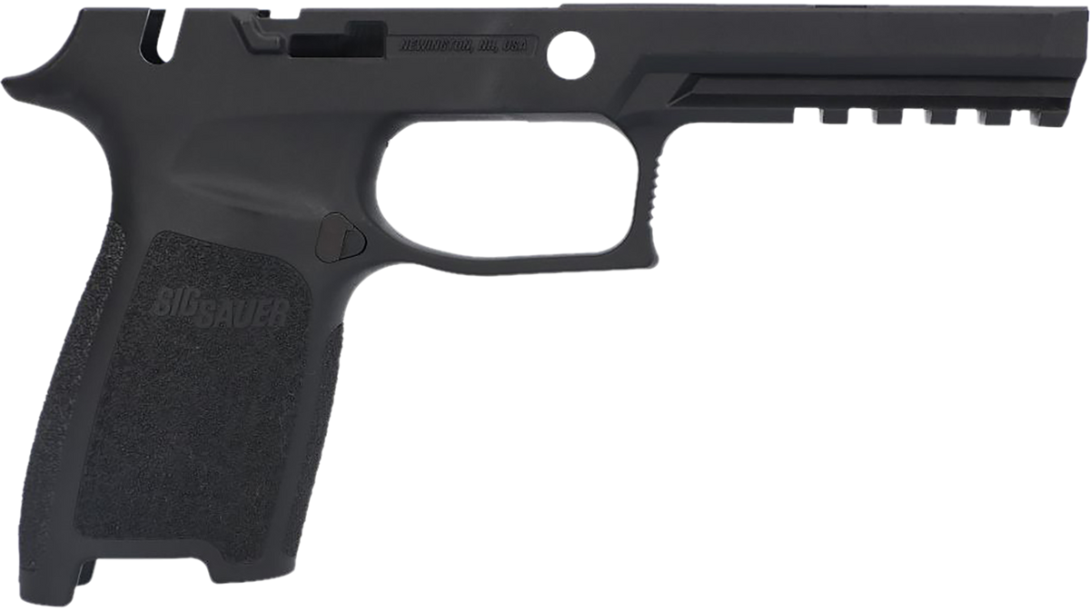 Sig Sauer P320/M17/M18 Full Size Black Polymer Grip Module w/ Manual Safety