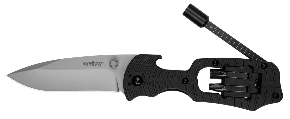Kershaw 1920 Select Fire Folding Multi Tool 3.40" 8Cr13MoV Drop Point Plain GFN Black