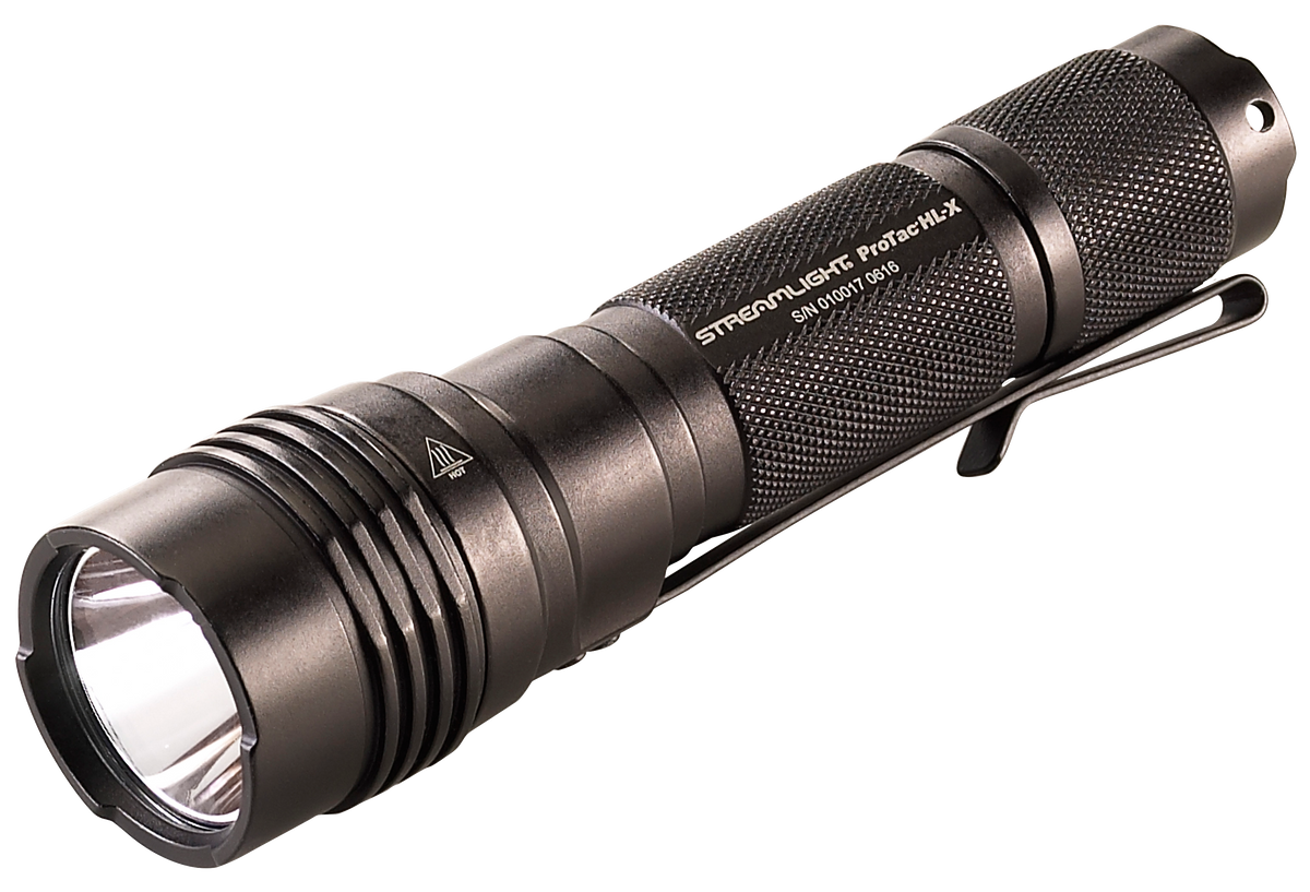 Streamlight 88064 ProTac HL-X 65/400/1000 Lumen White LED Tactical Flashlight - Black Anodized 6000 Series Aluminum