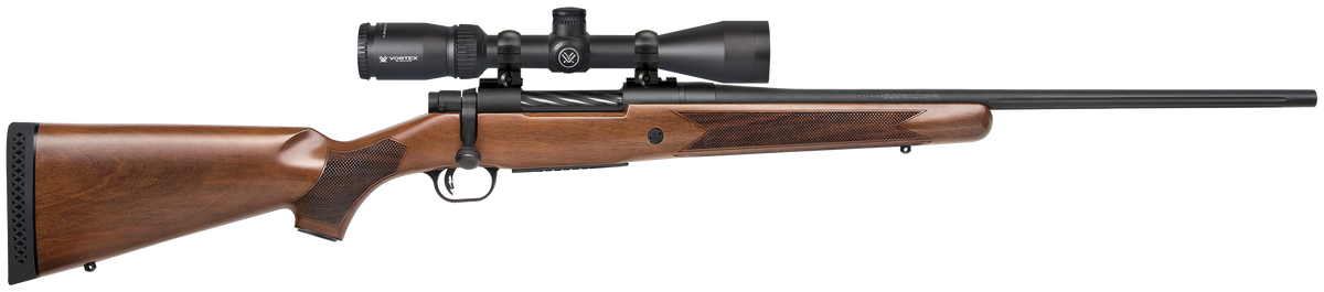 Mossberg Patriot 25-06 Rem 22" 5+1 Bolt-Action Rifle - Walnut Stock - Vortex Crossfire II 3-9x40mm Scope