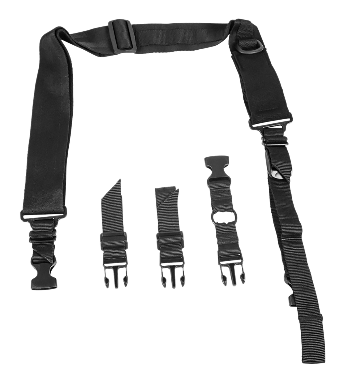 NcSTAR VISM 2-Point Tactical Sling Black Nylon 55"-72" Adjustable Bungee