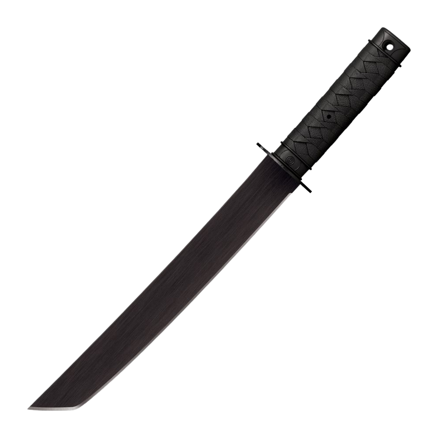 Cold Steel 97TKJZ Tactical Tanto 13" Fixed Plain Machete 1055 Carbon Steel Black Polypropylene Handle