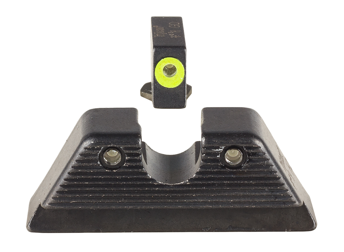 Trijicon HD XR Night Sight Set Green Tritium Yellow Outline Front / Green Tritium Rear - Fits Glock 17 MOS / 19 MOS / 34 MOS / 45 MOS