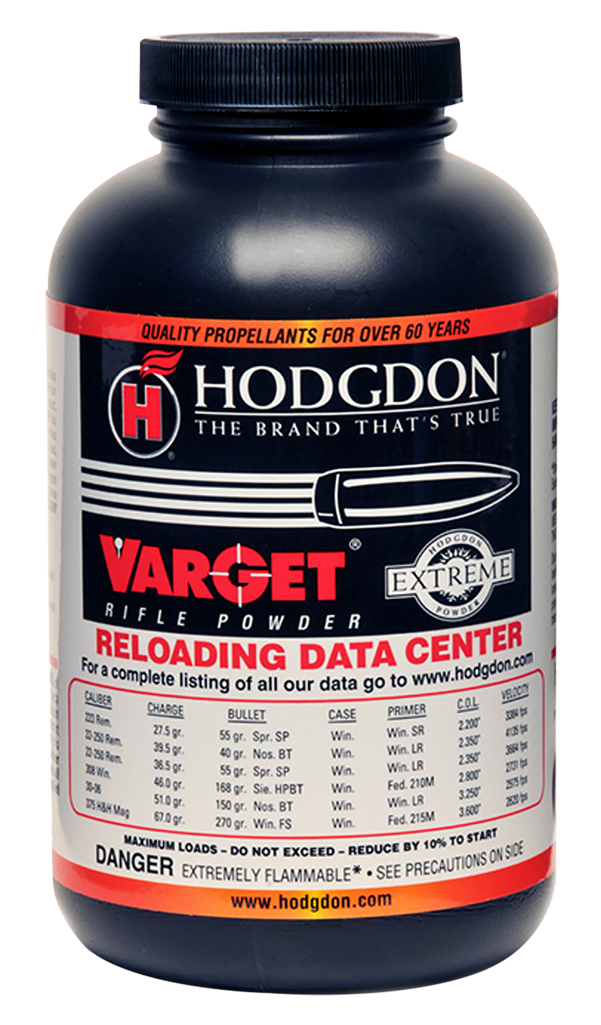 Hodgdon Varget Smokeless Rifle Powder 1 lb - Multi-Caliber
