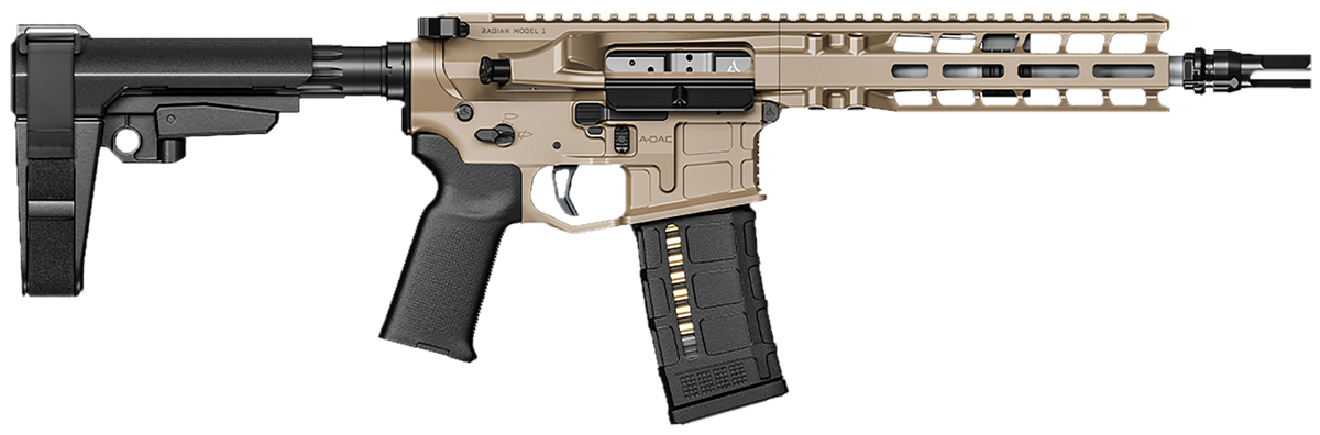 Radian Weapons Model 1 300 Blackout 9" 30+1 Semi-Auto Pistol - FDE Billet - No Brace