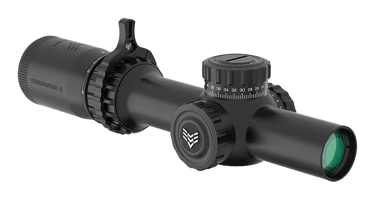 Swampfox Optics Tomahawk II 1-4x24mm 30mm Tube BDC Red Reticle LPVO Riflescope