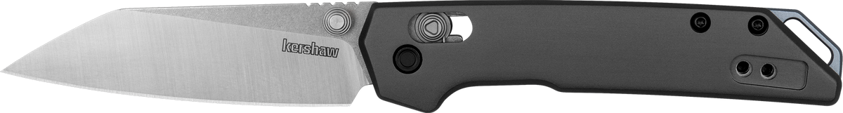 Kershaw Iridium Mini 2051R 3" Folding Reverse Tanto Plain D2 Steel Stonewashed Gray Anodized Aluminum Handle