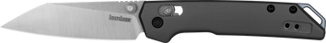 Kershaw Iridium Mini 2051R 3" Folding Reverse Tanto Plain D2 Steel Stonewashed Gray Anodized Aluminum Handle