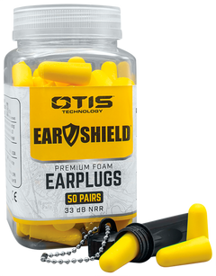 Otis Ear Shield Premium Foam Earplugs 33 dB Yellow - 50 Pair
