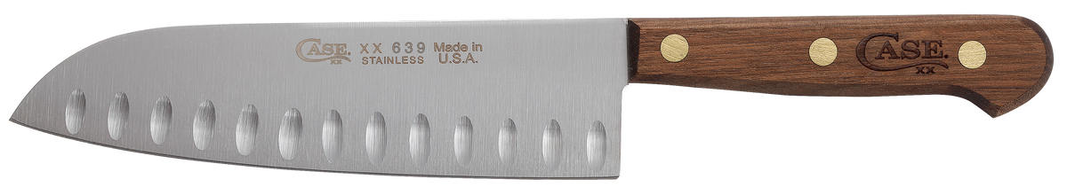 Case Santoku 7" Fixed Plain Tru-Sharp SS Walnut Handle