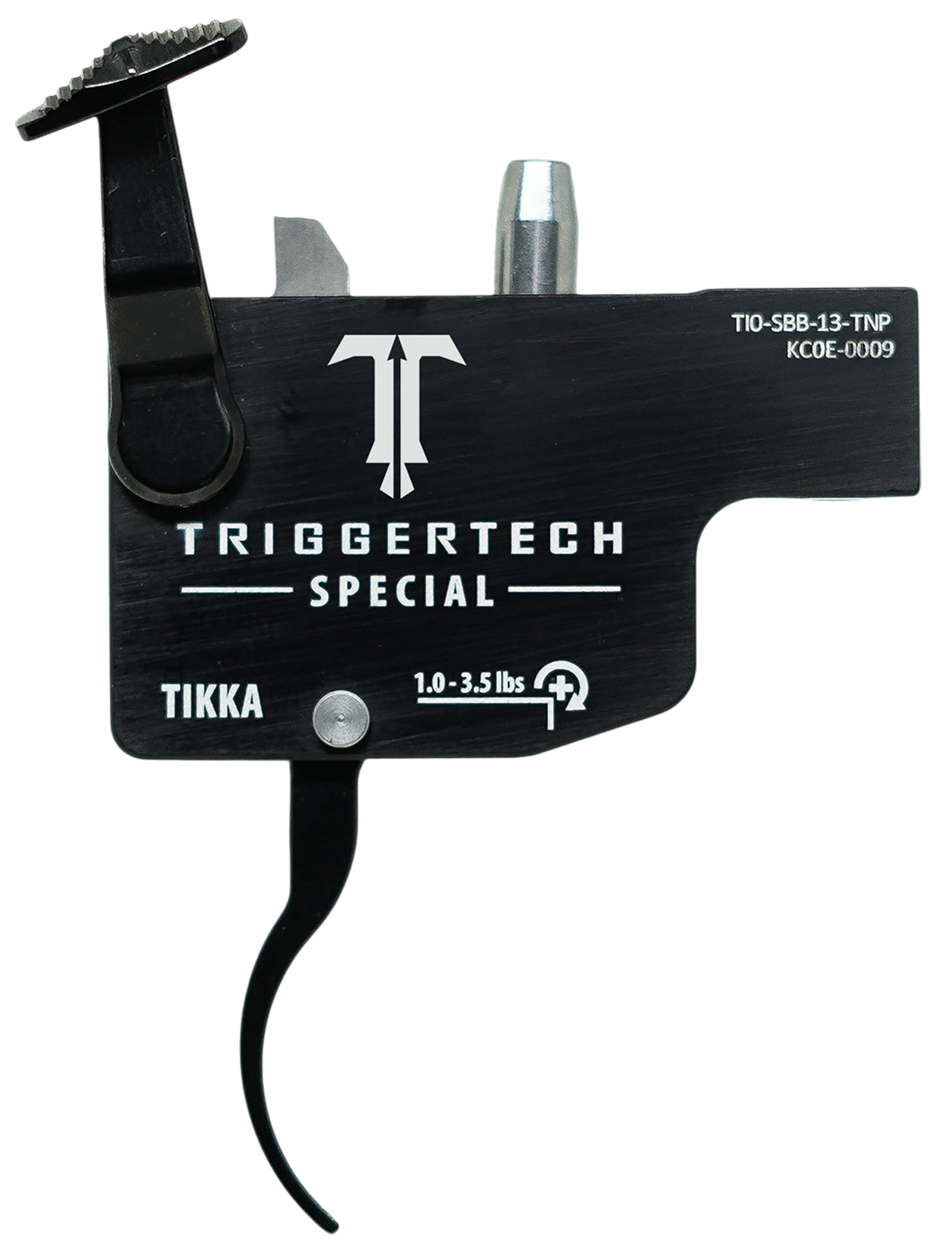 TriggerTech Diamond Tikka T3/T3x/T1x Left Hand 1.0-3.5 lb Curved Lever Trigger - Black