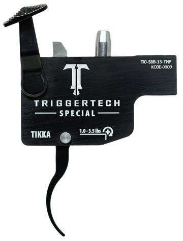 TriggerTech Diamond Tikka T3/T3x/T1x Left Hand 1.0-3.5 lb Curved Lever Trigger - Black