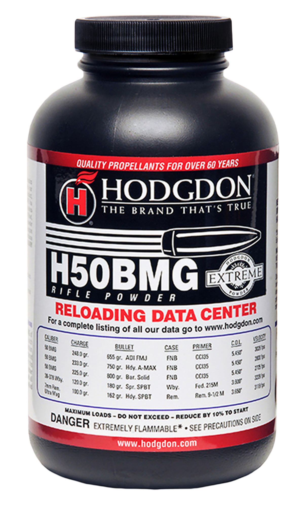 Hodgdon H50BMG Extreme Extruded Smokeless Rifle Powder 1 lb