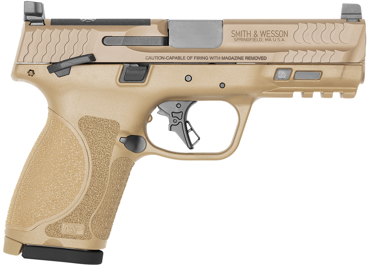 Smith & Wesson M&P 9 M2.0 Compact 9mm 4" 10+1 Semi-Auto Pistol - Flat Dark Earth Cerakote - MA Compliant