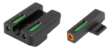 TruGlo TFX Pro FN FNP-9/FNX-9/FNS-9 Tritium Fiber Optic Sight Set - Black Nitride