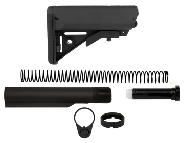 TacFire MAR050S Mil-Spec 6-Position Buffer Tube Kit - AR-15 Black