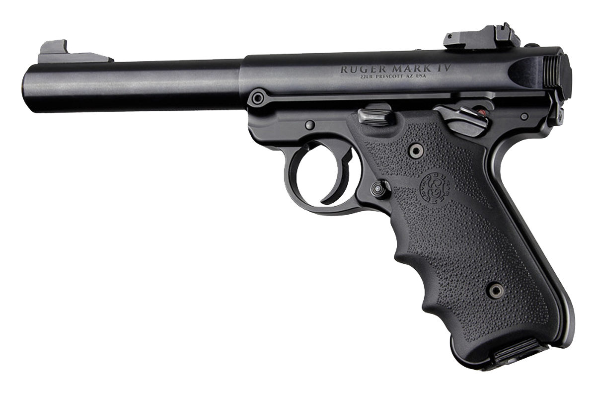 Hogue 79000 Rubber Grip Black with Finger Grooves for Ruger Mark IV