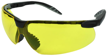 Radians CSB10541CS Ballistic Shooting Glasses Amber Lens Black Frame - Telescoping Temples