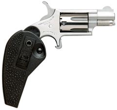 North American Arms 22MSHG Mini-Revolver 22 WMR 1.13" 5-Shot Compact SAO Stainless Revolver - Black Synthetic Holster Grip