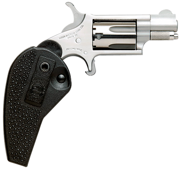 North American Arms 22MSHG Mini-Revolver 22 WMR 1.13" 5-Shot Compact SAO Stainless Revolver - Black Synthetic Holster Grip