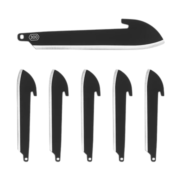 Outdoor Edge RRSF30K6C 3" Sheepsfoot Replacement Blades 420J2 SS Black Oxide - 6 Pack