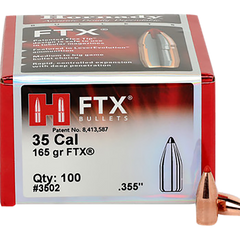 Hornady FTX 35 Cal .355 165 gr Flex Tip eXpanding Reloading Bullets - 100/Box