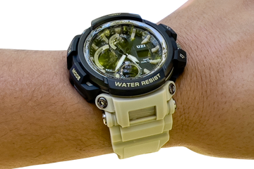 S&W Pepper Spray UZI Shock Digital Watch Khaki 30M