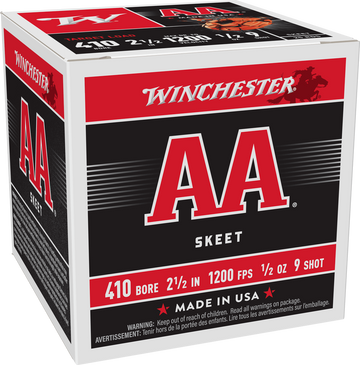 Winchester Ammo AA Target 410 Gauge 2.5" 1/2 oz 9 Shot 25 Rd - Box or Case