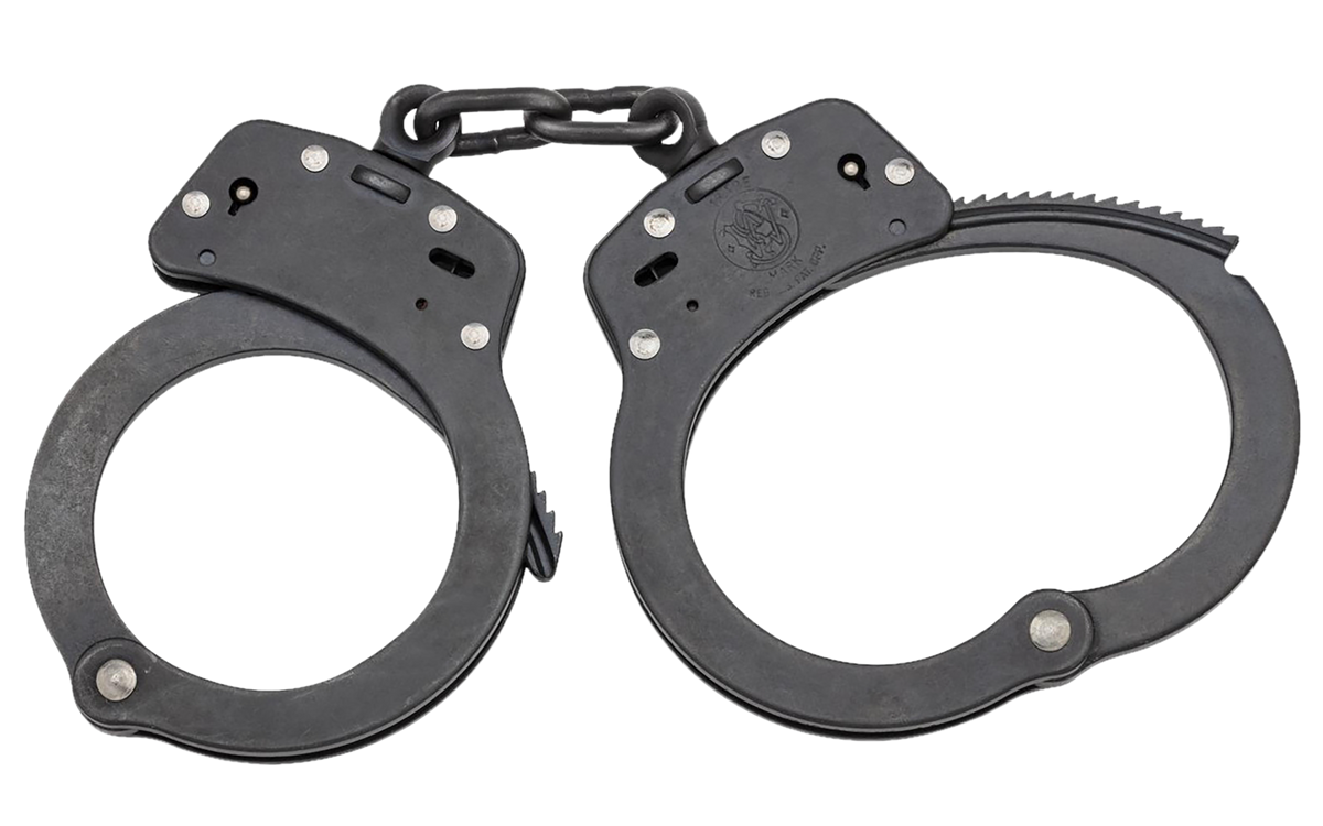 Smith & Wesson Model 100 Chain Handcuffs Blued Steel