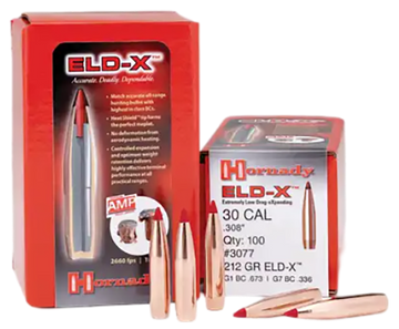 Hornady 2635 ELD-X 6.5mm .264 143 gr Rifle Bullets - 100 Per Box