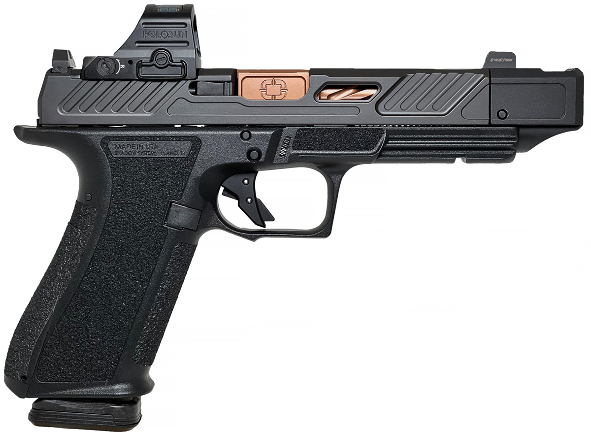 Shadow Systems DR920P Elite 9mm Luger 4.6" 17+1 Semi-Auto Pistol w/ Holosun 507C - Black/Bronze