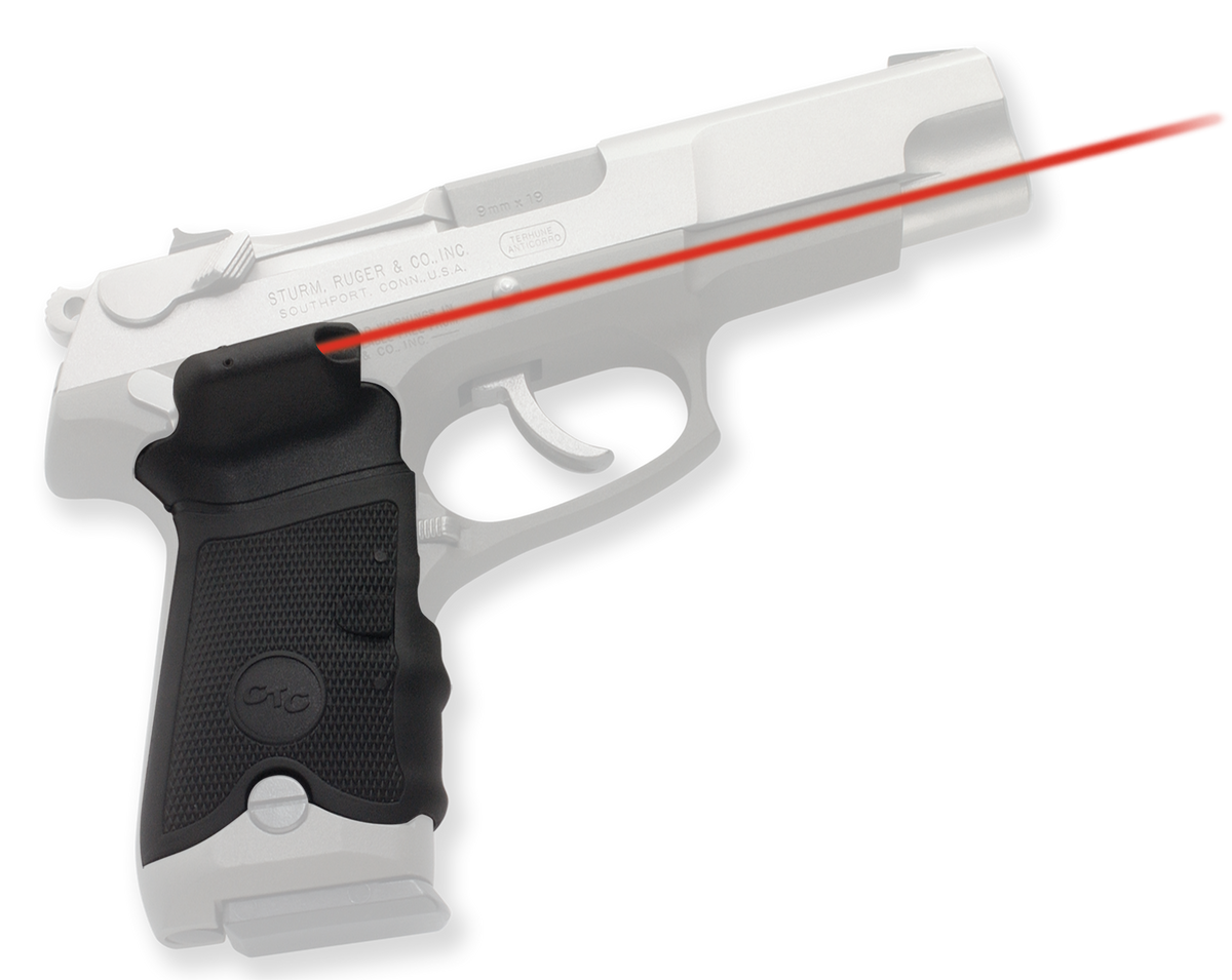 Crimson Trace LG-389 Lasergrips Ruger P-Series Red Laser Black Polymer