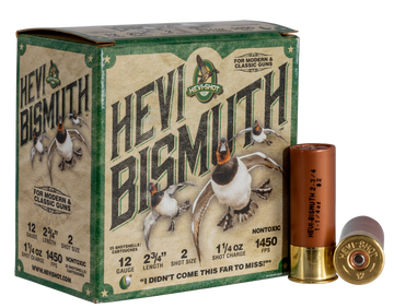 Hevishot HEVI-Bismuth 12 Gauge 2.75" 1-1/4 oz #2 Shot 1450 fps - Box or Case