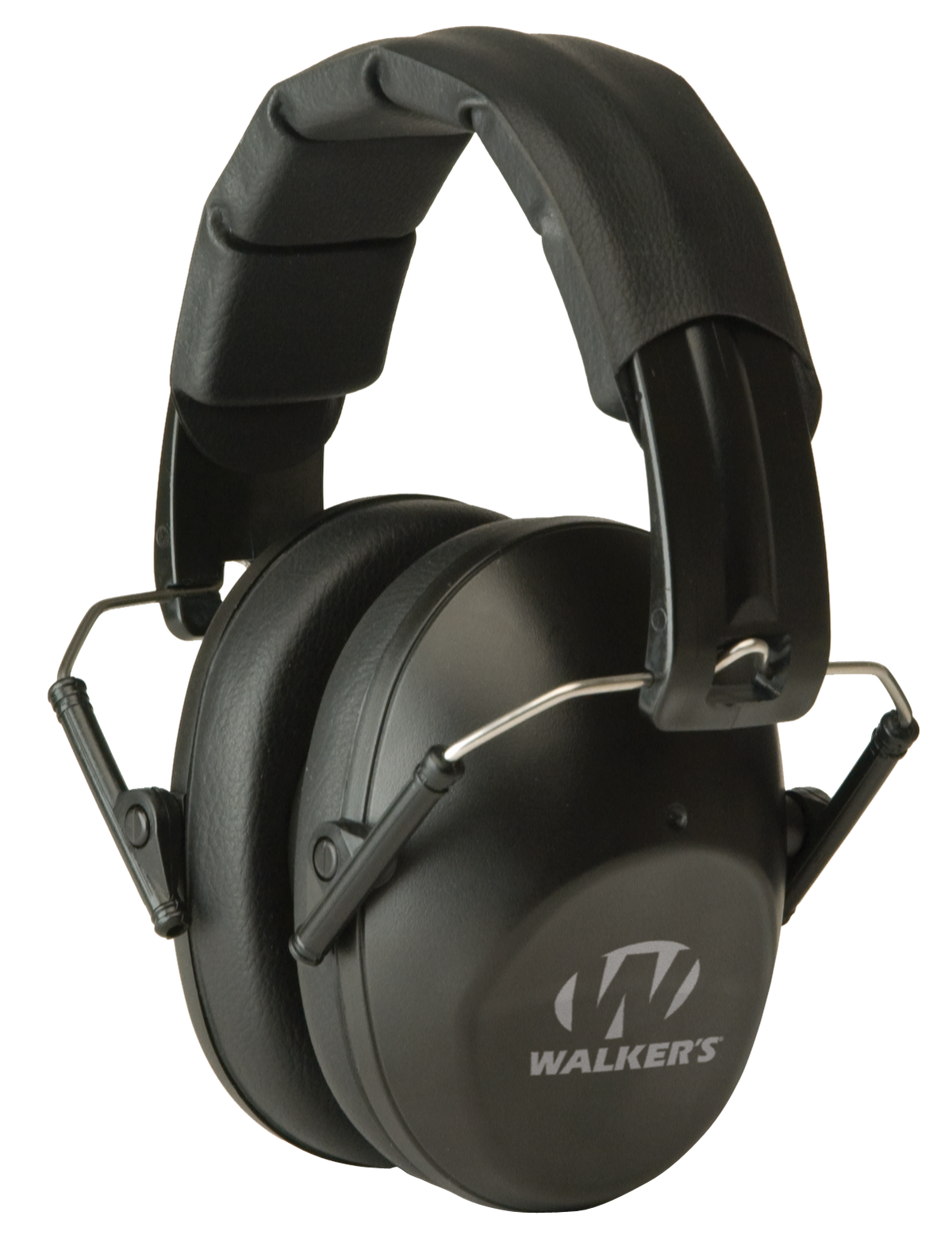 Walker's Game Ear Pro Low Profile Folding Passive Muff 22 dB Over the Head Black