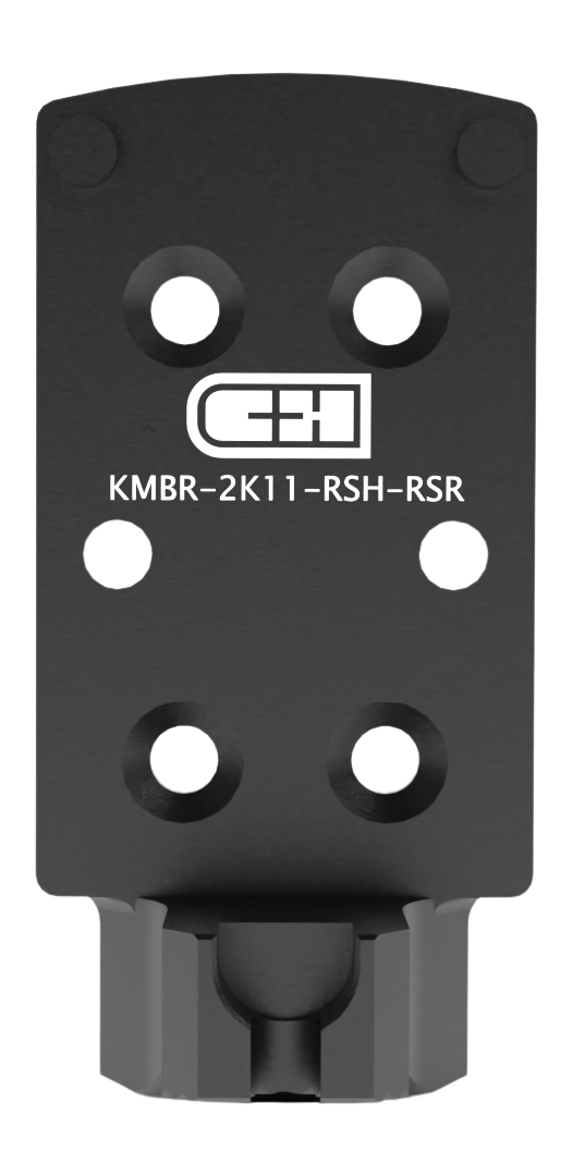 C&H Precision KMBR-2K11-RSH-RSR Kimber 2K11 Optic Adapter Plate w/ Rear Sight - Trijicon RMR/SRO/Holosun - Black Anodized Aluminum