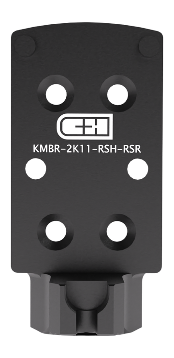 C&H Precision KMBR-2K11-RSH-RSR Kimber 2K11 Optic Adapter Plate w/ Rear Sight - Trijicon RMR/SRO/Holosun - Black Anodized Aluminum