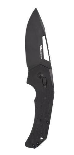 S.O.G Prohen XR 3.35" Folding Drop Point Plain Black TiNi Cryo D2 Blade G10 Handle