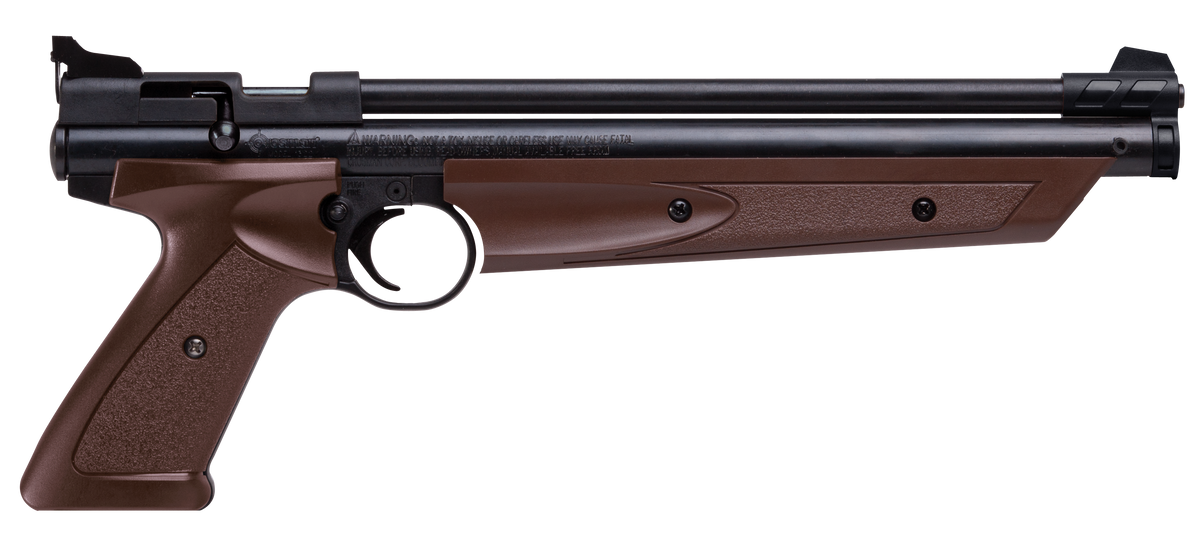 Crosman P1377BR American Classic .177 Caliber Pump Air Pistol - Brown Polymer Grips