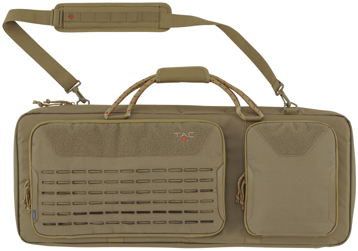 Tac Six 10830 Squad 32" Tactical Rifle Case Coyote 600D Polyester Lockable