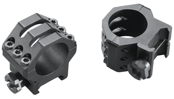 Weaver Mounts Six-Hole Skeleton Rings 1" Medium Matte Black